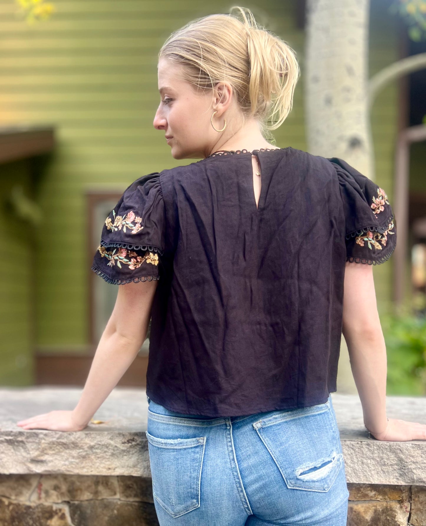 Floral Embroidered Top