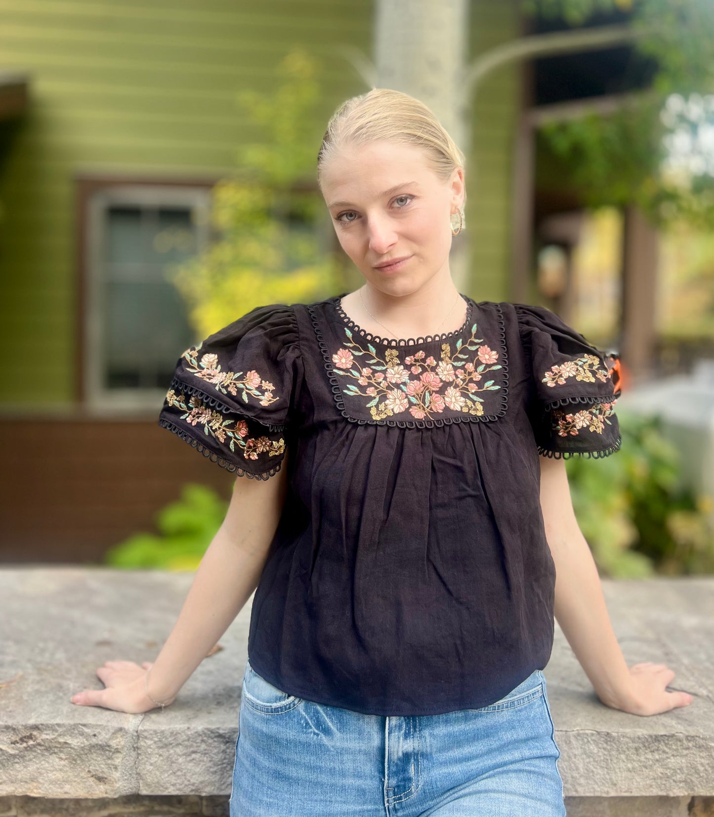 Floral Embroidered Top