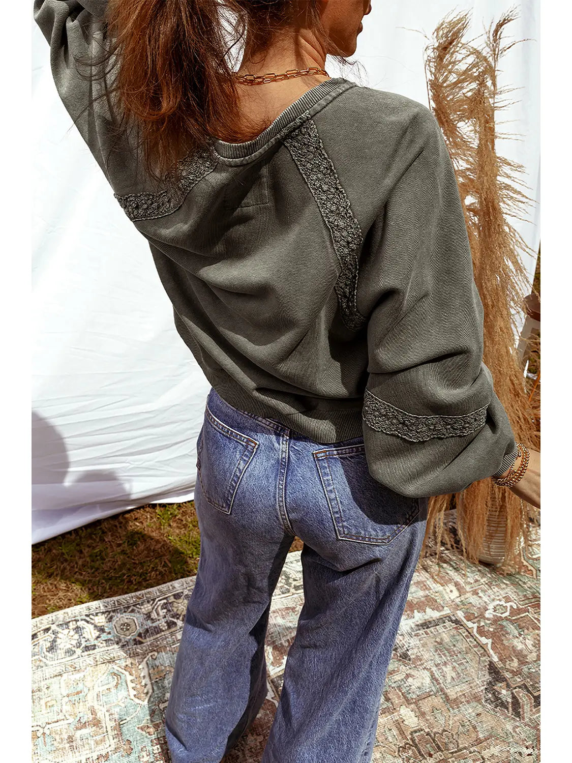 Lace Accent Sweatshirt