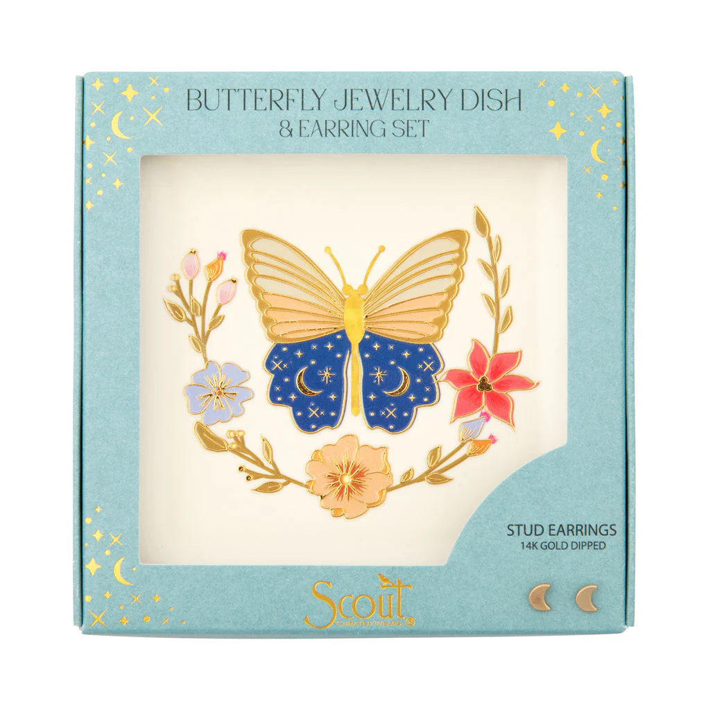 Jewelry Dish & Stud Earring Set