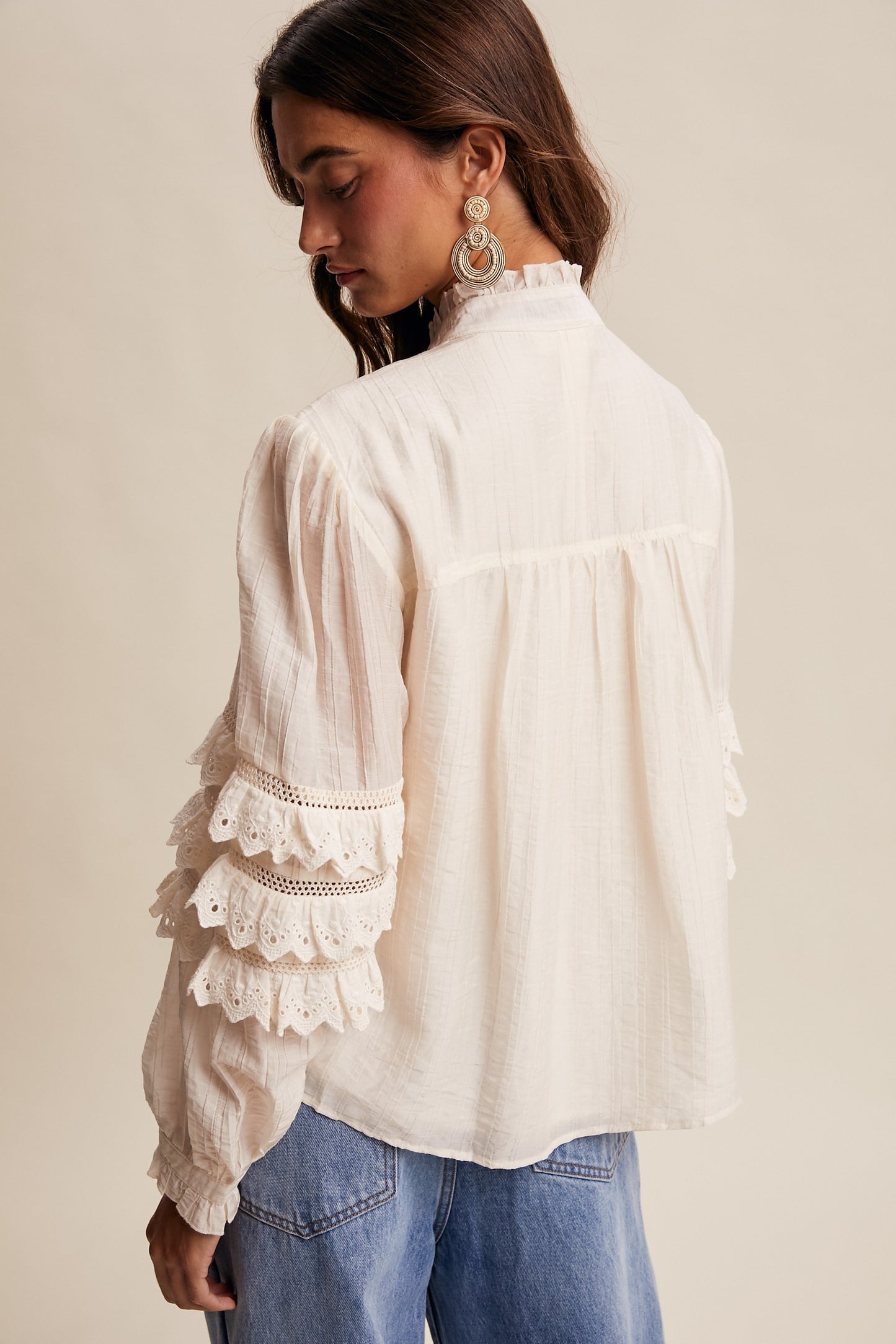 Tiered Sleeve Blouse