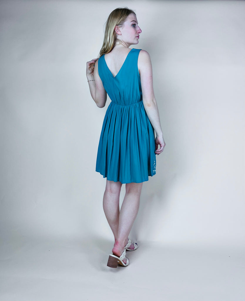 Embroidered Mini Dress