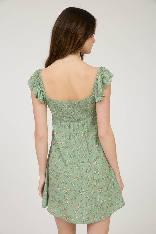 Keyhole Accent Mini Dress
