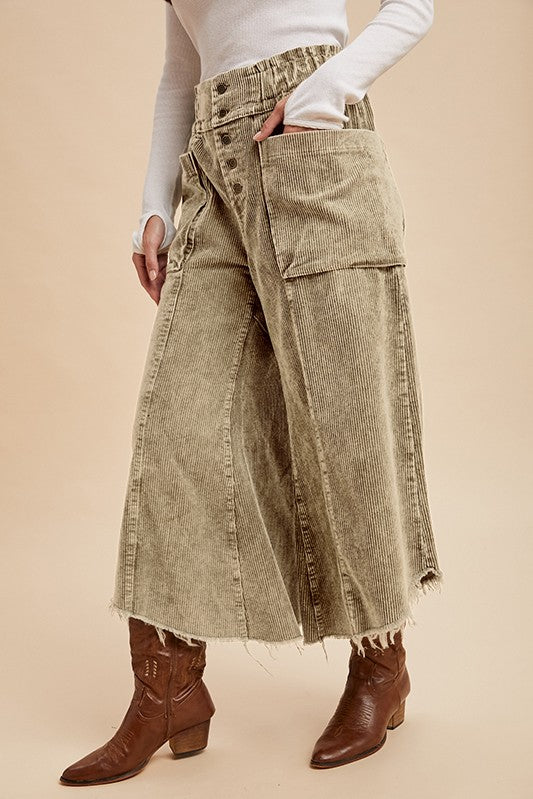 Frayed Corduroy Pants