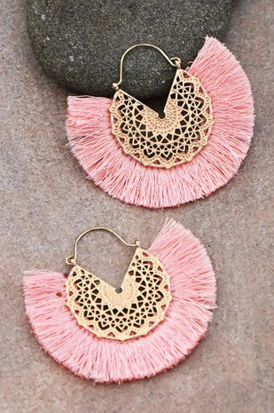 Boho Fan Filigree Earrings