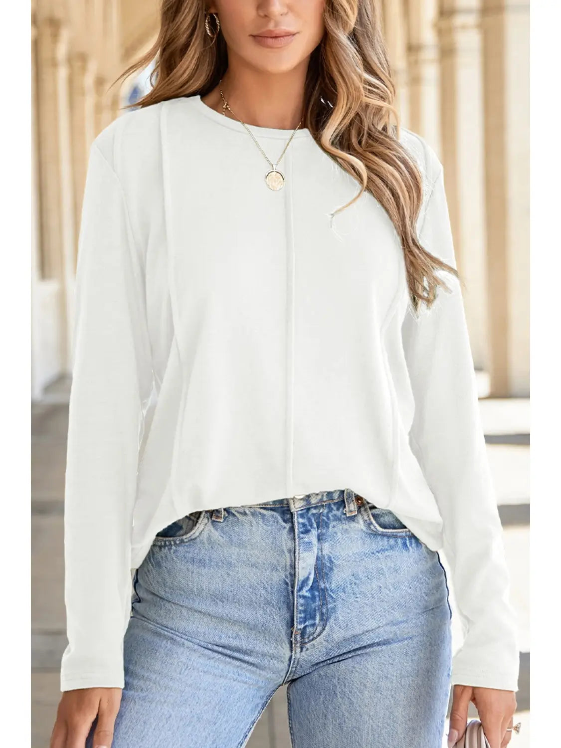Exposed Seam Crewneck