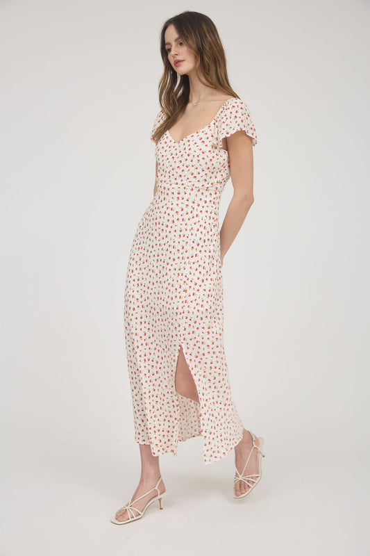Floral Print Midi Dress