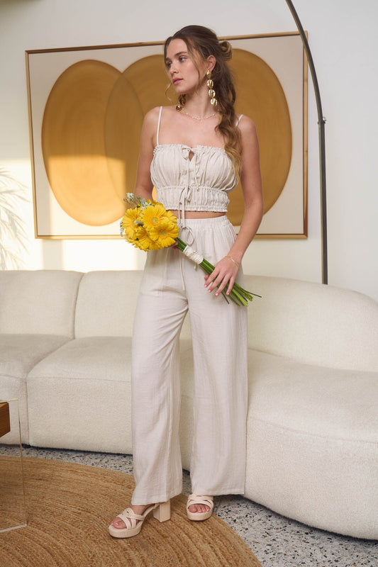 Wide Leg Linen Pants