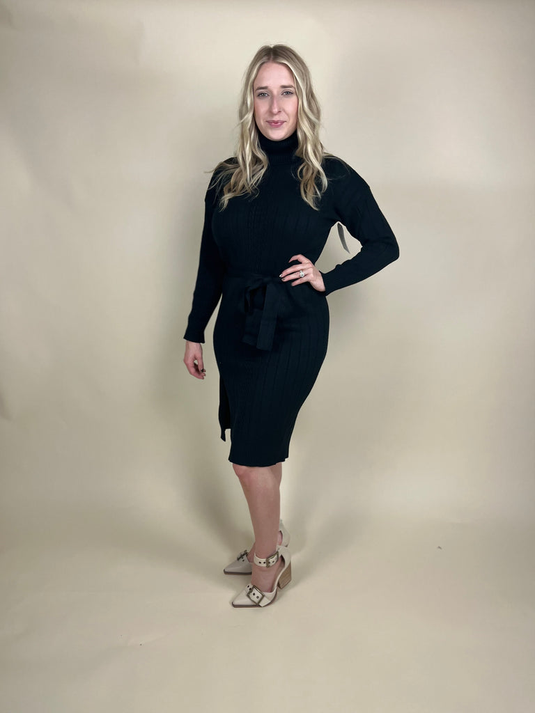 Mock Neck Sweater Dress