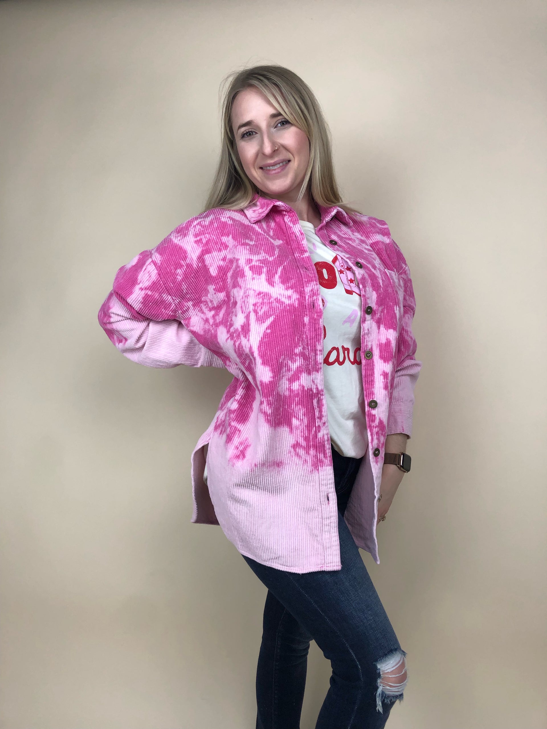 Bubble Gum Corduroy Jacket