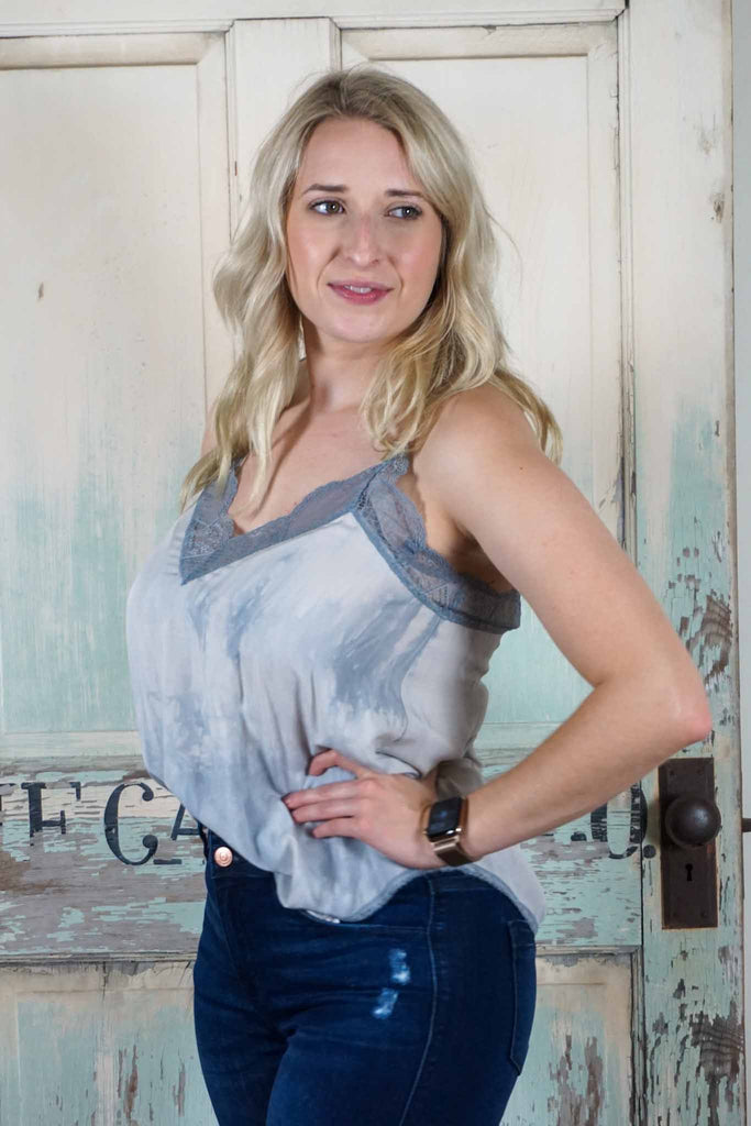 Tie-dye Lace Tank