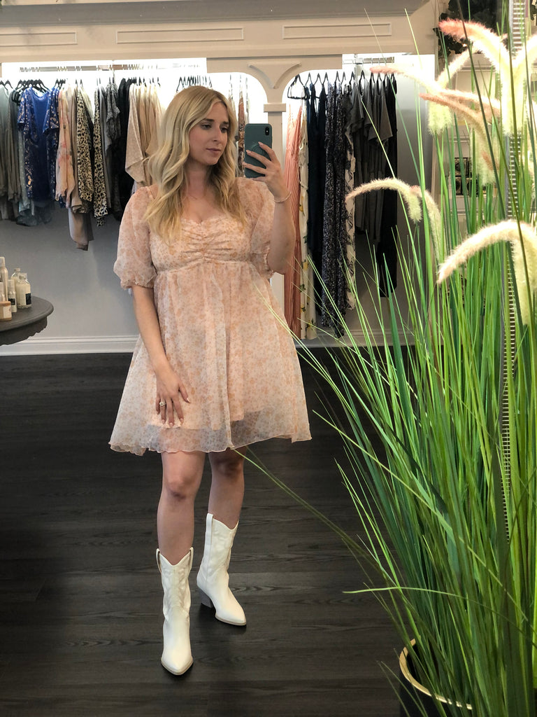Floral Babydoll Puff Dress