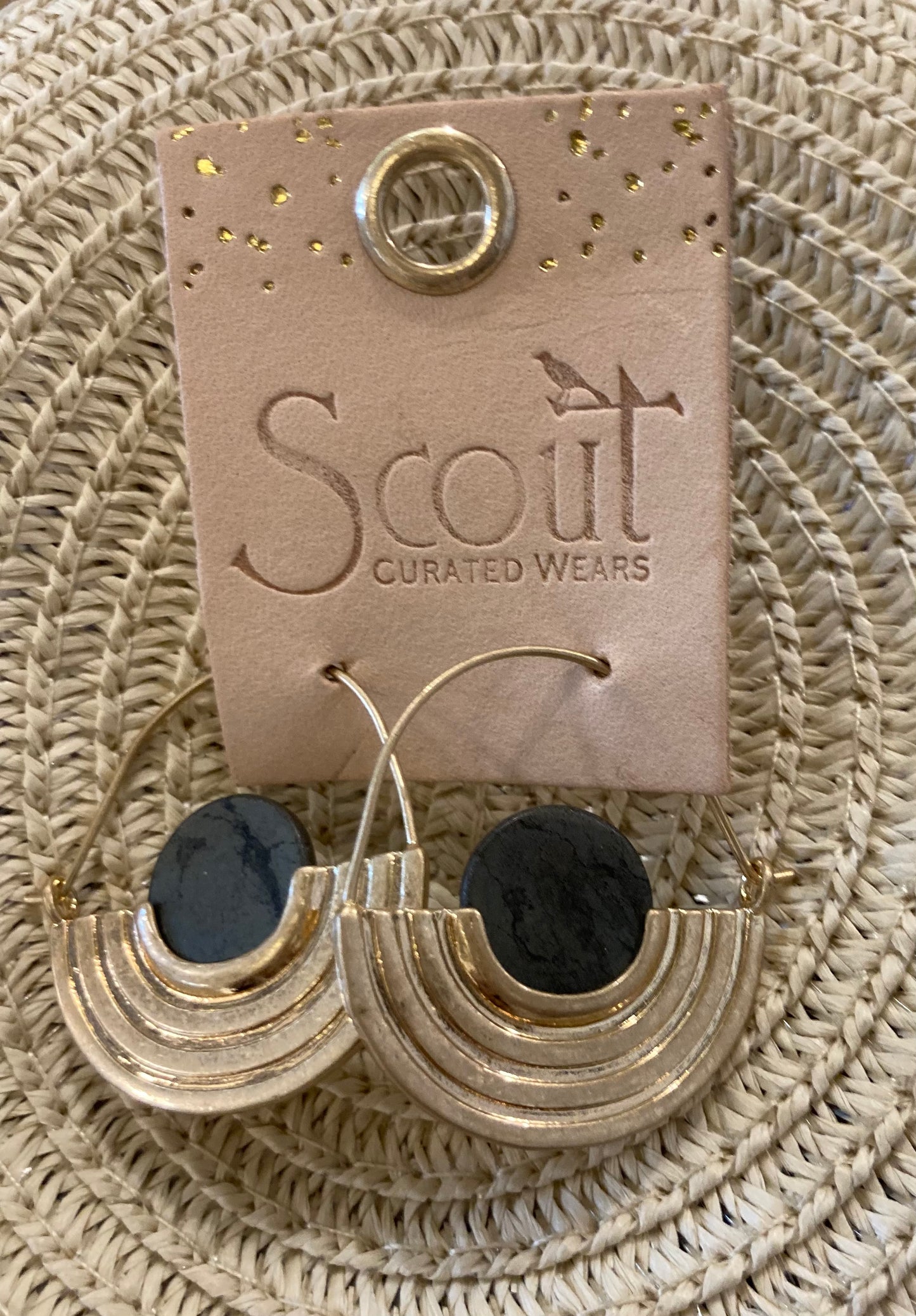 Stone Orbit Earrings